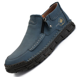 ドライビングシューズプロブルーブラッククラシック高級ブランドイタリアンピュアレザーメンズファクトリー - Product Image 3