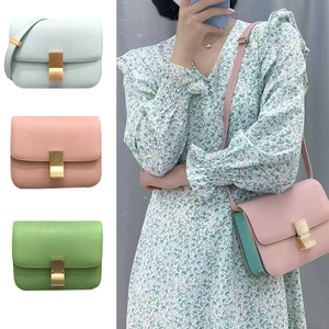 Sac à main design de luxe pour femmes, petit sac à bandoulière kaki, sacs d'usine de marque à bandoulière, sac tofu en cuir véritable, sac de bonbons pour femmes - Product Image 5