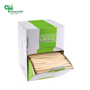 Yada Custom Logo Biodegradable Airline Food Grade Wooden Coffee Stick Stirrer Tea Stirrer Stir Sticks with Box