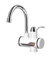 Robinet électrique instantané à double usage pour le chauffage de la baignoire Affichage LED de la température de l'eau chaude et froide Plastique Classe d'efficacité énergétique