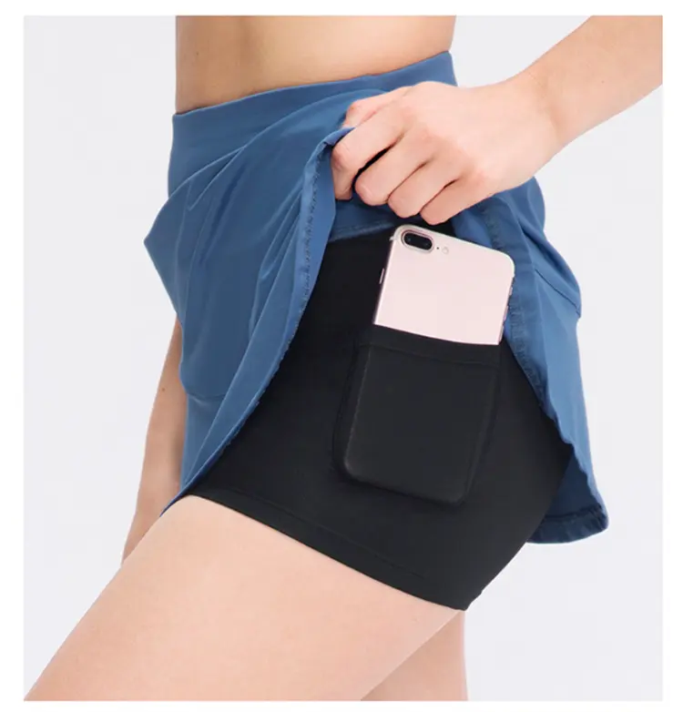 Женская Спортивная юбка с высокой талией, 2 в 1