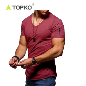 TOPKO 고품질 도매 인쇄 남자 압축 셔츠 요가 착용 휘트니스