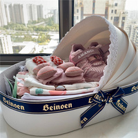 Recyclable naissance noël berceau nativité bébé landau berceau forme boîte paquet nouveau-né cadeau pour bébé douche enfants emballage cadeau