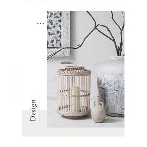 Lanternes en <span class=keywords><strong>osier</strong></span> et rotin bambou, design personnalisé, pour l'intérieur, bougie à suspendre avec poignée, décoration pour la maison, pièces - Product Image 5