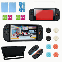 Étui de protection, capuchons de joystick, protecteur d'écran pour console de jeu Nintendo Switch 2, coque en silicone souple givrée divisée pour PC