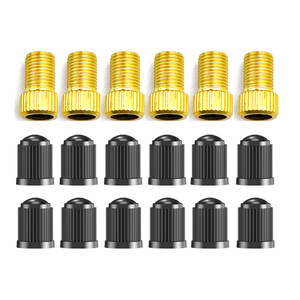 Ensemble de buses de gonflage multi-tailles |   Adaptateur Schrader/<span class=keywords><strong>Presta</strong></span>/<span class=keywords><strong>Dunlop</strong></span> Marque Hengtu 20g Léger Cuivre & ABS 15*9.8mm - Product Image 5