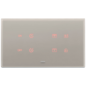 Vimar 5MBS Plate 2+Blank+2 Pearl Gray Wall <b>Switch</b> Panel - Product Image 1