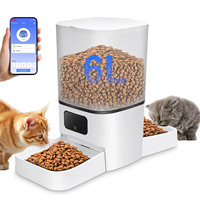 Distributeur automatique intelligent pour animaux de compagnie 4L avec caméra WiFi double bande et système de distribution de nourriture programmable pour chats et chiens