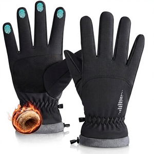 Men Women Winter Leather <b>Gloves</b> Touch Screen <b>Glove</b> Cold Weather Warm Waterproof Snowboarding Workout Running - Product Image 3