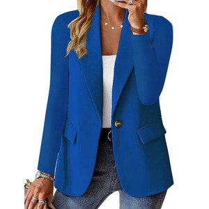 Blazer da Ufficio da Donna Taglie Forti, Tinta Unita, Manica Lunga, Giacca Elegante per Affari - Product Image 5