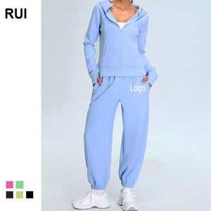 RUIQUWIN, abrigo con capucha y cremallera de alta calidad, pantalones deportivos informales, conjunto de ropa deportiva, ropa deportiva transpirable - Product Image 1