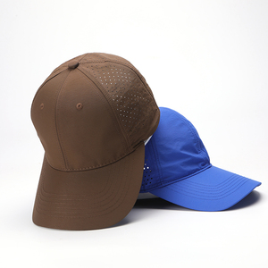 Tùy chỉnh 6 mặt cắt laser Mũ bóng chày thoáng khí không thấm nước <span class=keywords><strong>Polyester</strong></span> lưới Mũ Golf Phong Cách chính thức với lỗ đục lỗ - Product Image 1