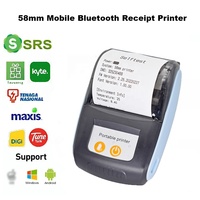 Imprimante thermique portable mini sans fil Bluetooth pour mobile POS, prix d'usine, bon marché, 58 mm, 2 pouces, pour Android et iOS, en stock