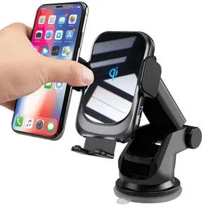 2022 Hot Sale Oem 7.5W Simples Auto Fixação Rápida Carregamento Car Phone Holder Carregador Sem Fio Carro Com Ventosa