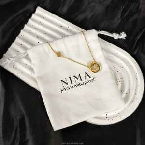 Prix d'usine, logo personnalisé, pochette en coton réutilisable et recyclable, impression sérigraphique, emballage promotionnel, cadeau, bijoux, USM - Product Image 4