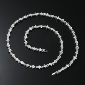 Nuevo Collar de Cadena de Tenis con Diseño Geométrico, Chapado en Oro y Plata, Estilo Hiphop, para Hombre, Joyería de Moda - Product Image 3