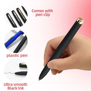 Stylos gel personnalisés haut de gamme avec logo, fournitures de bureau minimalistes, encre noire 0,5 mm, plastique neutre, conçus pour une écriture optimale - Product Image 3