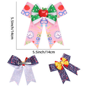 Moños para el Cabello de Regreso a Clases, Pinzas para el Cabello, Moños de Cinta Grosgrain para Niñas, Pasadores de Lápiz de Boutique, Accesorios para el Cabello de <span class=keywords><strong>Princesa</strong></span> para Niños - Product Image 3