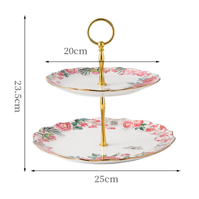 2 tiers of cake plate