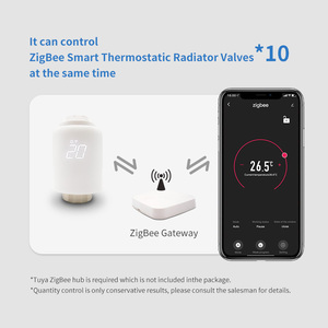 Tuya Zigbee Wifi sans fil TRV Thermostat intelligent programmable <span class=keywords><strong>radiateur</strong></span> thermostatique Thermostat de chauffage - Product Image 5
