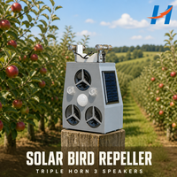 Répulsif Solaire Écologique Ultrasonique Étanche Contre les Oiseaux et les Araignées, Contrôle des Nuisibles, Durée de Fonctionnement Personnalisable, Matériau ABS Durable