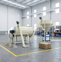 Mélangeur à ruban industriel compact 220V pour ciment et sable, machine de fabrication de mortier sec, poudre, adhésif pour carrelage, enduit et mastic