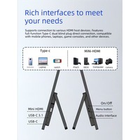 Moniteur portable LCD IPS de 16 pouces, résolution 1920x1080, luminosité 300 cd/m², fréquence de rafraîchissement 144 Hz, temps de réponse 30 ms, haut-parleur intégré