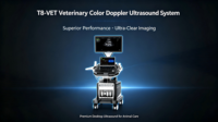 Appareil d'échographie Doppler couleur Hengfei HFT8 VET pour animaux, destiné aux cliniques vétérinaires et instituts de recherche, 4 ports de sonde