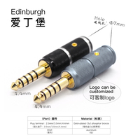 Casque Edinburgh 3.5mm 2.5mm 4.4mm Trs Plug Fileté Audio Casque Plug 3 Pôles Jack Connecteur Stéréo