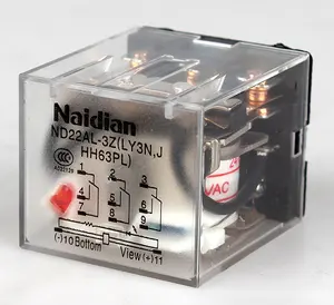 Naidian mini AC 220V công suất thấp (ly3n) JQX-13F-3Z hh63pl Rơle mục đích chung với ánh sáng