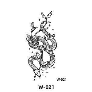 Nuovi Adesivi per Tatuaggi Personalizzati a Lunga Durata con Logo, Infusi di Succo di Erbe, Design Moderni e Minimalisti con Farfalle e <span class=keywords><strong>Serpenti</strong></span> per Uomini e Donne - Product Image 1