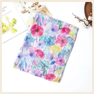 Nuevo y Elegante Pañuelo Largo Estampado de Poliéster Estilo Chino Pintado a Mano 2026 - Turbante y Chal Elegante que Absorbe el Sudor y Transpirable - Product Image 5