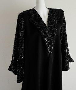 ชุดอาบายะห์ลูกปัดทำมือใหม่ C-194 หรูหรา สีดำ สำหรับรอมฎอน ชุดราตรีมุสลิม ชุดเดรสยาวสำหรับผู้หญิง - Product Image 6