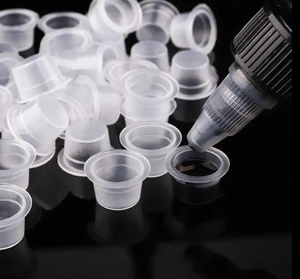 100 Vasos Desechables para Tinta de Tatuaje, Vasos de Plástico para Pigmento, para Maquillaje Permanente, Microblading, Uso Profesional en Estudio de Tatuajes - Product Image 6