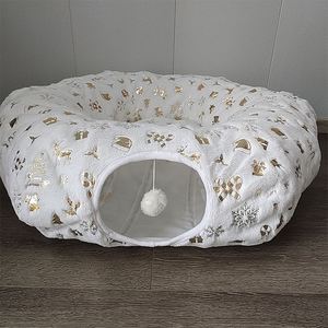 Cama Redonda y Cálida para Gatos, Tipo Cueva y Túnel, con Diseño de Dibujos Animados, para Todas las Estaciones - Product Image 2