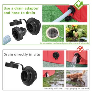 Piscine pour chien en PVC bleu écologique pliable en plastique dur baignoire pour animaux de compagnie pour les exercices aquatiques canins - Product Image 6