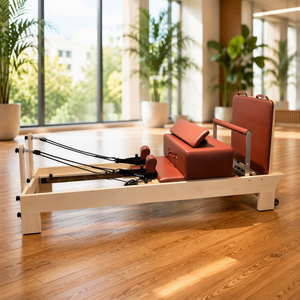 Factory Oem Gym Equipment Wooden Reformers Machine Fitness Training Bed Oak Wood Yoga Reformer for and Home Use AR02 Solid Wood - Product Image 1