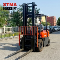 STMA 2Ton 3 Ton 4 Ton 5 Ton Truk Forklift Hidrolik Diesel dengan Mesin Jepang untuk Dijual