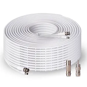 100m RG59 CCTV Câble Compression Bnc Connecteur RG59 2C Câble Coaxial avec Alimentation