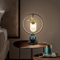 Nouvelle lampe de chevet en céramique chinoise rétro pour la lecture dans la chambre à coucher, décoration, lampe de table LED pour le salon