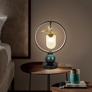 Nouvelle <span class=keywords><strong>lampe</strong></span> de chevet en céramique chinoise rétro pour la lecture dans la chambre à coucher, décoration, <span class=keywords><strong>lampe</strong></span> de table LED pour le salon - Product Image 2