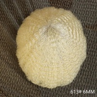 Postiches pour hommes indétectables, 2 mm, afro bouclé, unités de cheveux pour hommes, blond 613 #   Perruques dreadlocks pour hommes, toupet