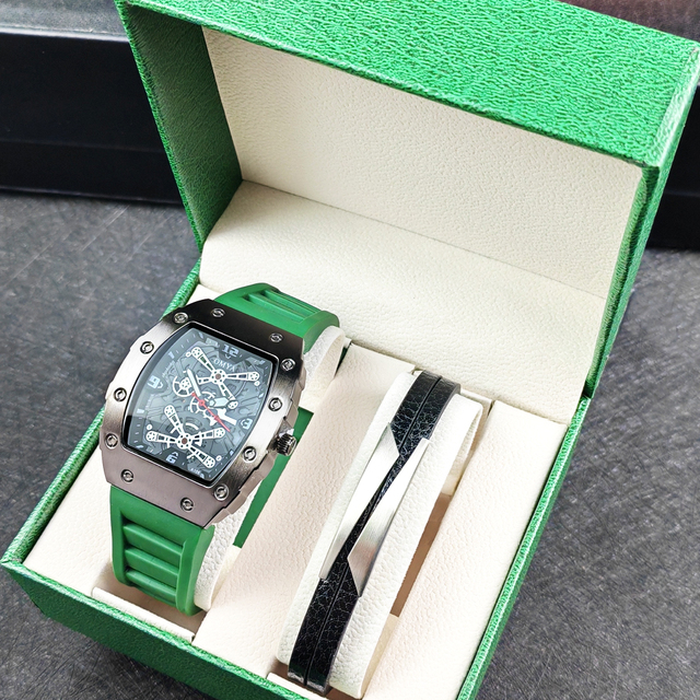 Fashion Men Watch Bracelet Set With Box Wholesale Watches Men Gift Set Sports Men Watch With Bracelets Jewelry Sets Gift Reloj