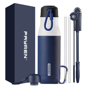 Eco Friendly <strong>18</strong> oz Insulated Water <strong>Bottles</strong> with Lid and String Vacuum Leak Proof Water <strong>Bottle</strong> for Outdoor Sports - Product Image 1