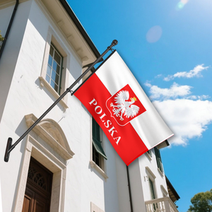 Bandera de <span class=keywords><strong>Polonia</strong></span> (Polska) de 3x5 pies, <span class=keywords><strong>Escudo</strong></span> de Armas del Águila Polaca, Bandera de Poliéster de Doble Cara para Decoración Patriótica - Product Image 5