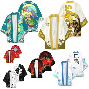 <span class=keywords><strong>Kimono</strong></span> <span class=keywords><strong>japonais</strong></span> tendance pour hommes et femmes, style anime One Piece, vêtement de rue <span class=keywords><strong>japonais</strong></span>, <span class=keywords><strong>veste</strong></span> pour fête d'Halloween - Product Image 1