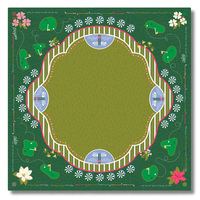 Ensemble de Mahjong de Luxe Pliable Écologique en Acrylique Américain Épais à 4 Couches - 160 Tuiles Complet avec Motifs Floraux Vibrants, Dragons et Jokers