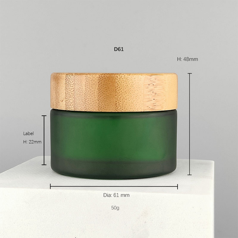 frosted green with bamboo lid