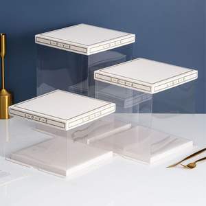 <span class=keywords><strong>Bonita</strong></span> caja de regalo con envoltura de correa, pastel de feliz <span class=keywords><strong>cumpleaños</strong></span> con cinta de colores, cajas transparentes para negocios de pequeña cantidad - Product Image 6