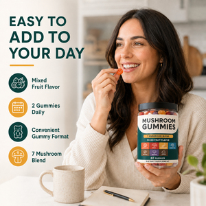 Complément alimentaire à base de champignons en gommes OEM/ODM pour adultes - Riche en Reishi, Crinière de lion, Ashwagandha, Queue de dinde, Maitake, Antioxydant - Product Image 5